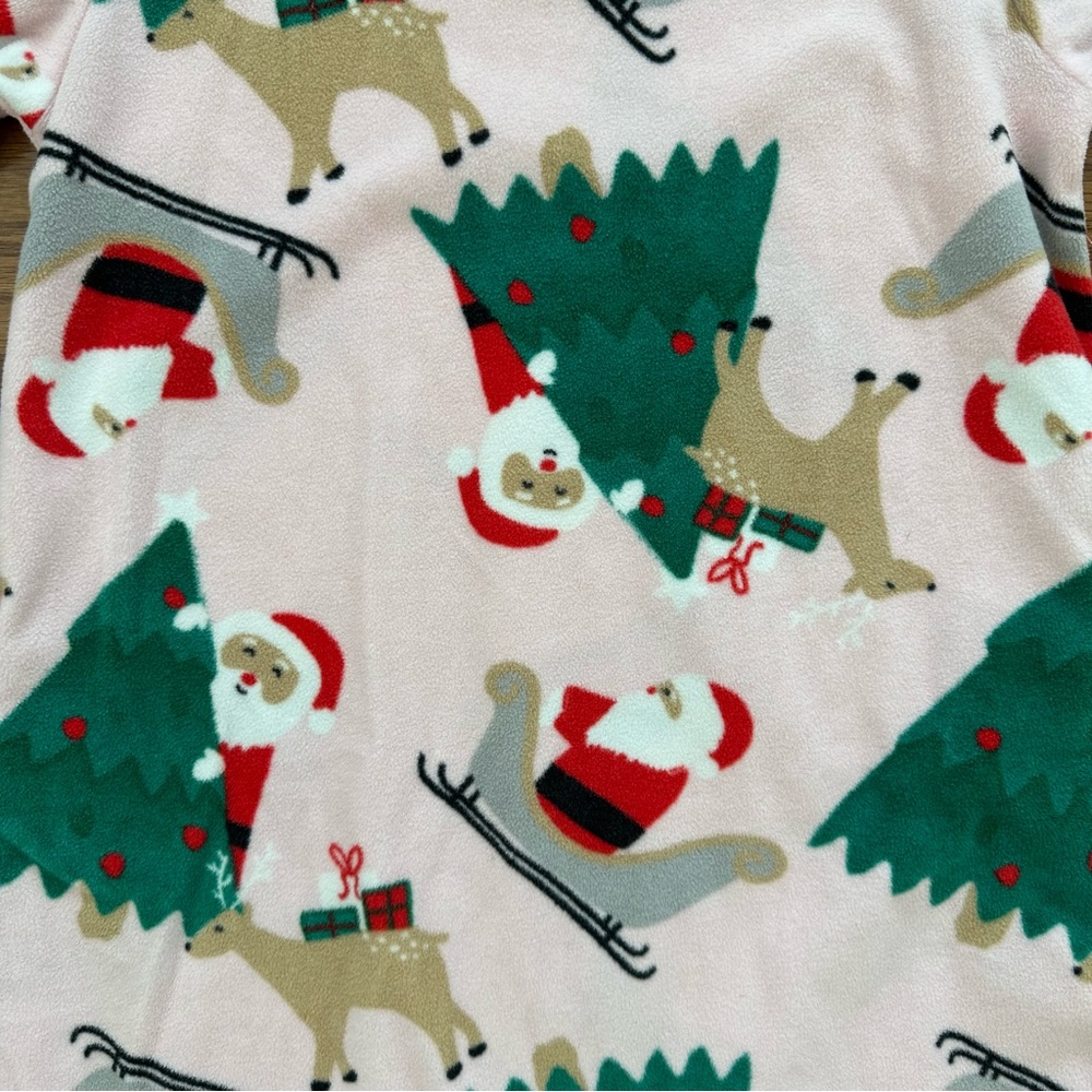 Carter’s Girls Size 6-7A Long Sleeve Nightgown Fleece Christmas Holidays EUC! - Picture 3 of 6